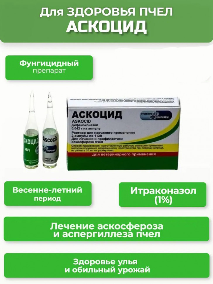 Препарат Аскоцид 1 мл 1 ампула